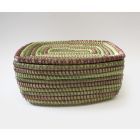 Woven Straw Sugar Box - Green