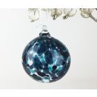 Speckled Art Glass Bauble - Steel Blue & Ocean