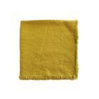 Linen Napkin w Frayed Edge - Chartreuse