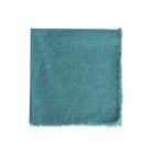 Linen Napkin w Frayed edge - Aqua