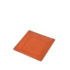 Orange Square Leather Desk Tray 