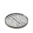 Round Tray - Tribal Hexagon