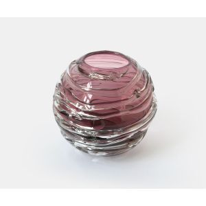 STRATA Vase/Votive  - Burgundy