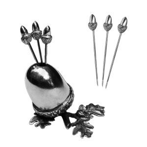 Acorn Pewter Cocktail Sticks
