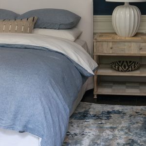 Alora Bed Linen Collection - Denim/Chalk