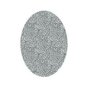 Coralia - Silver 250x350 Oval Rug