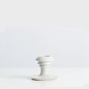 Ash Candlestick Small - White
