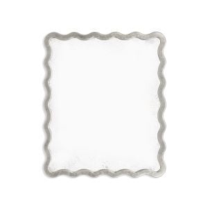 Keste Rectangular Mirror in Antique Silver