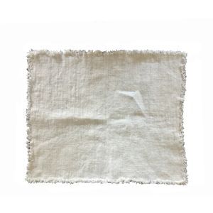 Heavy White Linen Placemat