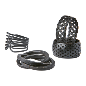 Odin Black Napkin Ring Set of 4