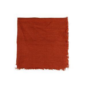 Linen Napkin w Frayed edge - Orange