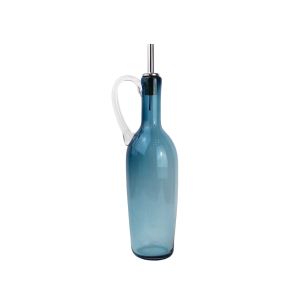 OLIVE Oil Pourer w handle - Steel Blue