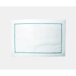 Whitechapel Corded Placemat - Sky on White