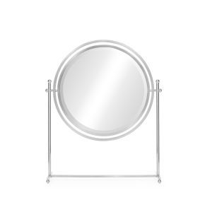 Sandrine Round Tilt Dressing Mirror Nickel